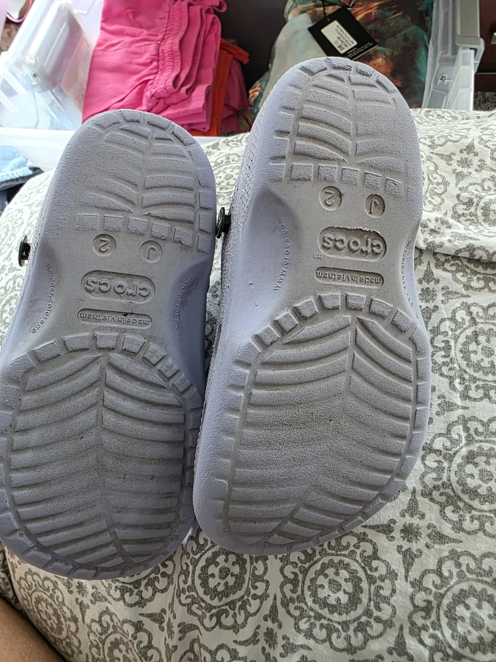 CROCS Kids Glitter Clogs - Light Lavender